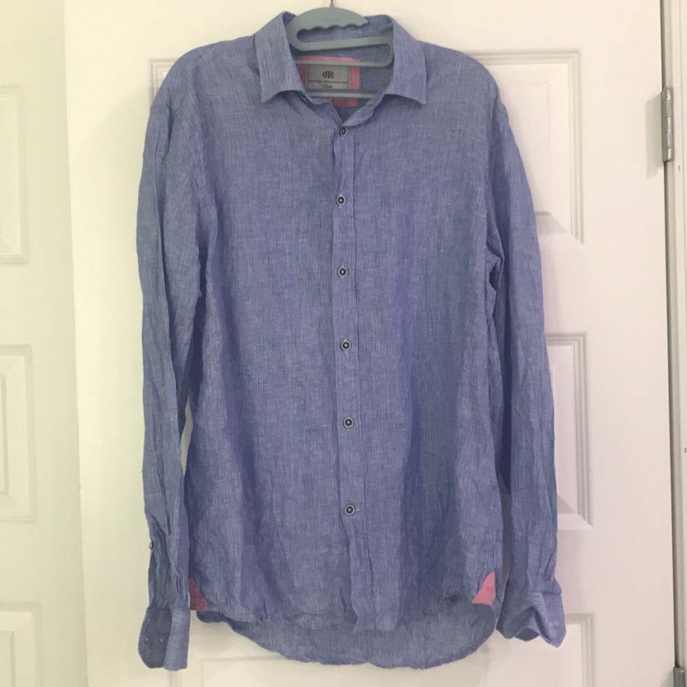 Men’s Linen Button Down, Long Sleeve